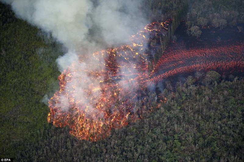 Преисподняя на Гавайях: аэросъемка извержения вулкана Килауэа